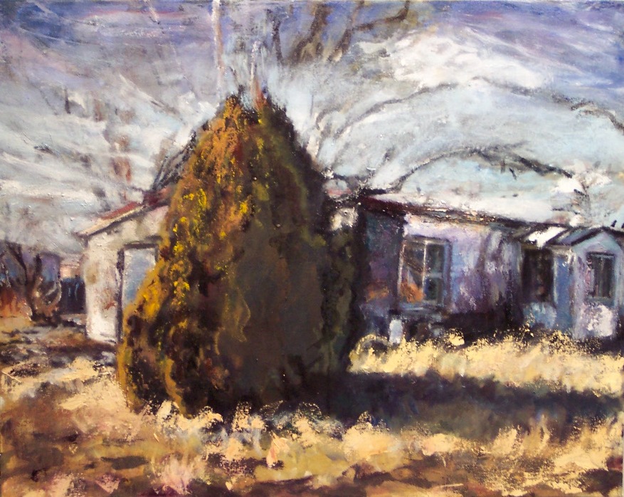 Marfa TX Tree-Oil on canvas-30w x 24h in