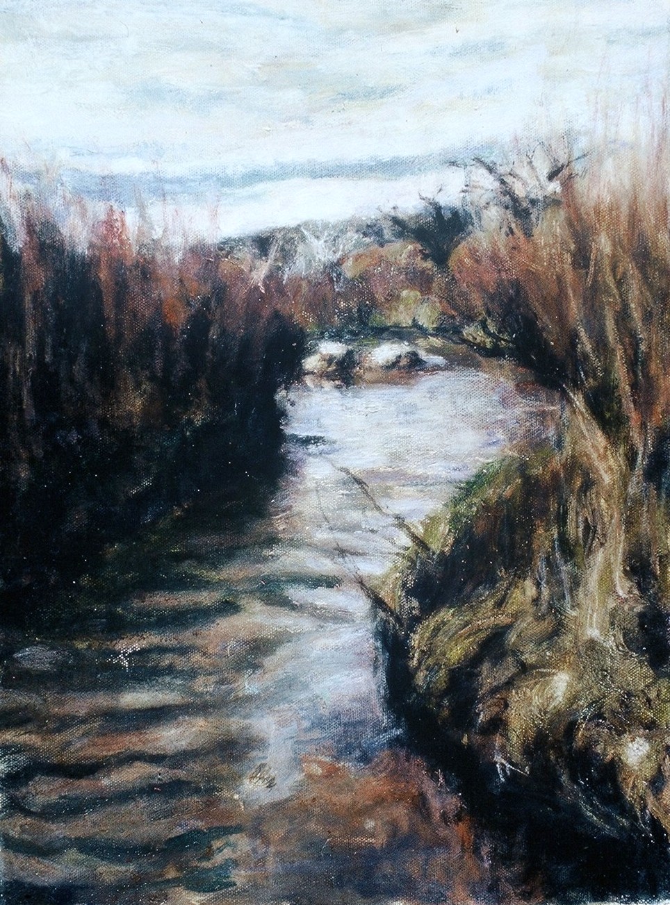 Prairie Dog Fork Red River-Acrylic on canvas-16h x 12 w in