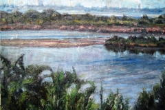 Baytown From Battleground Park-Acrylic on canvas-48h x 60w in