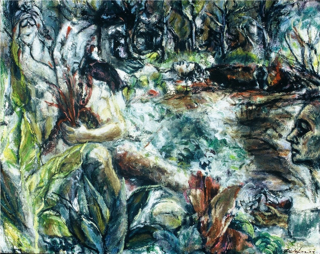 Healing Garden-Acrylic on canvas-24h x 30w in