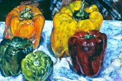 Bell Peppers-Oil on canvas-30h x 40w in