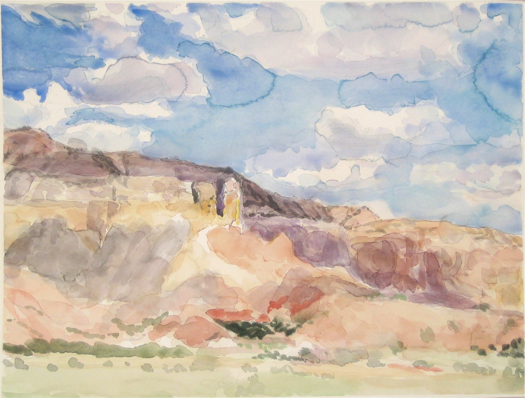 Ghost Ranch NM (IV)-Watercolor on paper-16h x 20w in